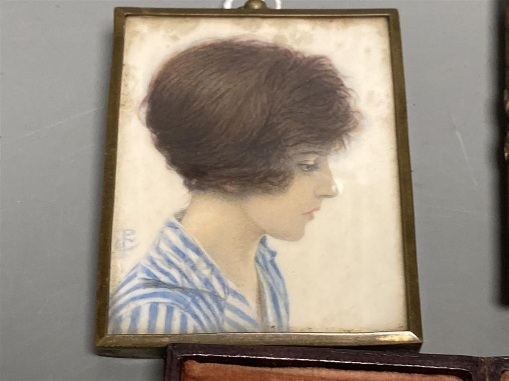 Phyllis Cooper (1895-1988), a collection of miniature portraits, circa 1920, 7.5 x 6.5cm and smaller